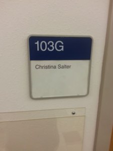 Christina Salter's office in the Counseling Center