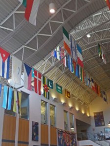 The flags in Bld. 1